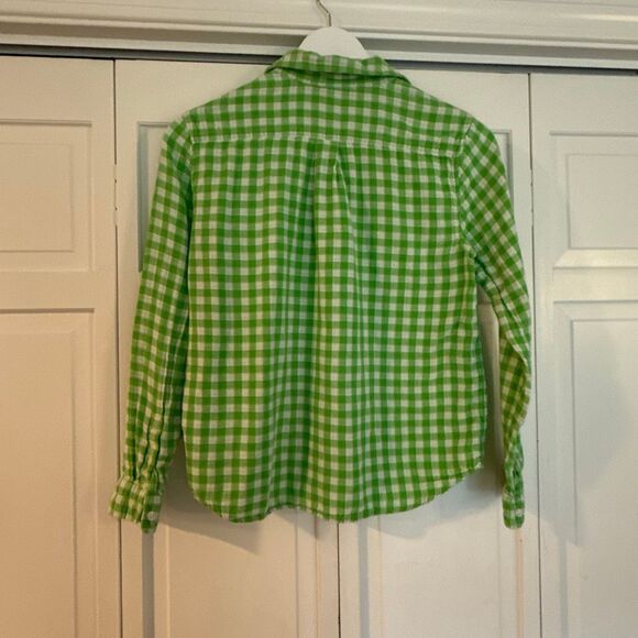 Polo Ralph Lauren green gingham button down girls 16 - Picture 6 of 9